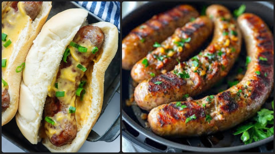 Cheese Stuffed Brats in Air Fryer